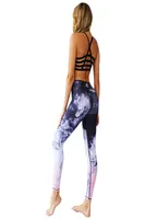 Йога наряды Lukitas Fitness Women Set 2 Piece Print Clothing Sport Up Sports Bra High Legym Gym Leggings Estack Trabout Comse9617439