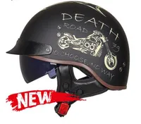 Certifica￧￣o DOT Retro Motorcycle Helmet Mot￣o Scooter Vintage Half Face Biker Motorbike Crash Mot￣o Capacete Casco Moto3045743