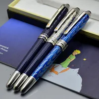 2022 new fashion Luxury Pen High quality Petit Prince Dark Blue Rollerball Ballpoint pens stationery office school supplies writing smooth with top quality