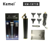 Kemei KM-1971B 충전식 헤어 클리퍼 남성 0mm 섬세한 대머리 마감 머리 트리머 전기 Clipper266S
