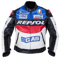 Moto GP Motorcycle Repsol Racing Jacket Motorrad Riding PU Leder Men039s Coat4025375