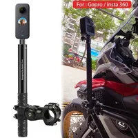 Other Camera Products TUYU Motorcycle Bike Holder Handlebar Bracket Stand For Insta360 One R X2 MAX Invisible Selfie Stick Accessory 221103