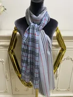Lange Schals von Frauen Pashmina 100% Kaschmir Material Dünn und weiche Druckstreifen Muster Größe 220 cm - 70 cm
