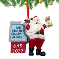 Gas 2022 Santa Claus Decoraci￳n de ￡rboles de Navidad Resina de la gasolina Decoraci￳n de la sala Decoraci￳n del colgante de la entrega r￡pida de ups