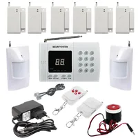 Wireless PIR Home Security Burglar Alarm System Auto Dialing Dialer 6x Door Windows Alarm Sensor 2x PIR Infrared Motion Alarm Sensor2656