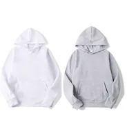 Sublimation Blank Hoodies White Hooded Sweatshirt for Women Men Letter Print Long Sleeve Shirts for DIY Polyester