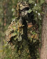 Roupas de ca￧a novas folhas de bordo 3d bi￴nicas ghillie ternos yowie sniper birdwatch airsoft camuflagem de camuflagem e cal￧a e cal￧a5844864