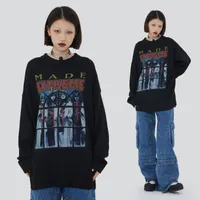 Sigerberi da uomo Designer Stampato Ghost orribile maglione maschile oversize oversize y2k grunge abiti invernali oversizedwames women gothic streetwear 2022