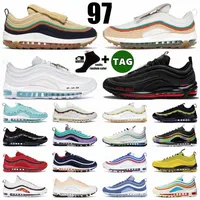 LM Designer 97s Koşu Ayakkabıları Beyaz MSCHF X INRI İsa Şeytan Erkekler için Dünya Çapında Kadınlar 97 Spor Eğitmenleri Spor Sabahları 76TV#