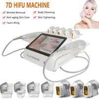Portable 2 Handles Other Beauty Equipment 7D HIFU Facial Care V-face Anti Wrinkle Cheek HIFU Chin Up Lift Skin Tighten Weight Loss Machine With 7 Cartridges