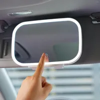 Accessori per interni Universal Car Visor Mirror Schermata Dimmeble LED Makeup Mirro Automobile posteriore con vista Light Y1I4