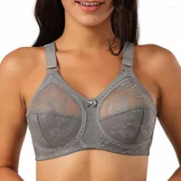 Ultra Thin Lace Sheer Wireless Minimizer Best Plus Size Bras For