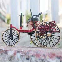 Electric RC CAR 1 12 1886 Vintage Classic Car No 1 Ally Model Simulation Tricycle Toy For Children Gift Collection 221103