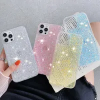 Clear Glitter BlingProtective Case для iPhone 14 Pro Max 13 12 11 XS XS 8 7 Plus Mobile Phone Back Cover Skin 120pcs