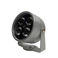 4 IR LED infraröd illuminator ljus ir nattvision för CCTV -säkerhetskameror fyller belysning metall grå kupol vattentät294b