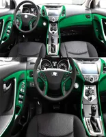Pour Hyundai Elantra MD 20122016 Panneau de commande central intérieur Panneau de porte Poignée en fibre de carbone Autocollants décalants de la voiture Accessoire6471514