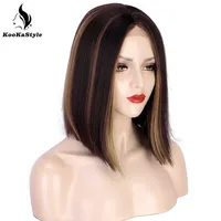 Pelucas sintéticas pelucas sintéticas para mujeres de peluca bob bob corta peluca ombre de color ombre con cosplay brasileña T221103