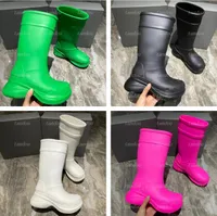 Kvinnor Croc Boots Designer Rain Waterproof Boot Rubber Ankle Outdoor Platform Fashion Slip på Booties Storlek 35-45