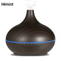 Humidifiers Himist 300 Ml Humidifier Essential Oil Diffuser Color Aroma Lamp Aromatherapy Electric Aroma Diffuser For Home OfficeWood J220906
