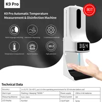 K9Pro 자동 비누 버블 머신 K9 Pro 비 연락 적외선 온도계 센서 비누 디스펜서 자동 핸드 와셔 244G