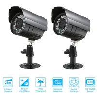 2PCS CCTV Kamera 1 3 CMOS Kolor 1080p Wysokiej rozdzielczości 24 Lampa Nocna Wodoodporna zabezpieczenia kamery wewnętrznej 248N