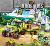 Tyrannosaurus Velociraptor Offroad Vehicle Dinosaurs Figur Jurass Building Blocks INGlys Dinosaurs Toys Jurassiced World9588269
