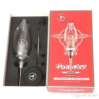 Honeybird Delux Kit Honeybird Glass Tip Tip Tip Tip Tip Delux Mini Glass Bong Tres punta diferente para CODE235L
