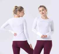 مرنة 20 Women039S Tshirt Long Sleeve Running Shirt بسرعة Tech Top Sports Treptable Fitn Yoga Suit3616184