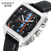 Marca mec￡nica de alta calidad Reloj autom￡tica Men Luxury Square Watches Mens Rubber Sport Wallwatch Famosa Fashion Designer Clock2220