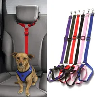 Colliers de chien laisse 120 cm Universel Pratique Chien Cat Pet Sécurité réglable Car ceinture de sécurité Faire la ceinture de voyage Clip de voyage