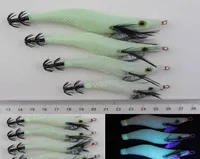 Bimoo Size 2 25 3 35 White Pearl Luminous Shrimp Squid Jigs Dark Glow Squid Jig EGI Fishing Lure 2010313632164