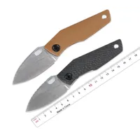 Strider SJ75 folding knife D2 blade TC4 titanium CF handle copper washing machine outdoor camping utility fruit knife EDC tool3656306