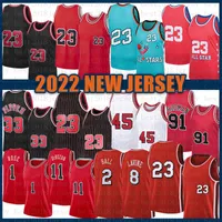 Basketbal jersey 8 33 91 MJ Lonzo Ball Demar DeRozan Derrick Rose 2022 2023 NIEUW 23 45 9 2 11 1 Heren Zach Lavine Scottie Pippen Dennis Rodman Red