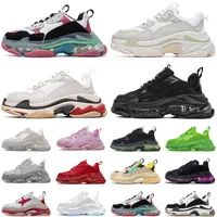 Designer Triple S Outdoor Shoes Platform Sports Sneakers 17FW Fashion Crystal Bottom Clear Sole Men Women Fashion Luxury Trainers Flat Boots Size 36-45