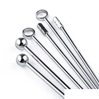 Bar Tools Stainless Steel Cocktail Picks Fruit Tooticks For Party Bar Tools Drink Stirring Sticks Martini 459 D3 Drop Delivery Home Dh3Gn