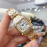 22 mm Pantthere WJPN0016 W4PN0007 WJPN0008 Fashion Lady Watches Swiss Quartz Womens Watch White Dial Gold Case Diamond Bisel Steel B234B