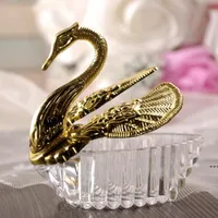 Romatic Swan Düğün Partisi Hediye Şeker Kutuları Zarif Favoriler Yıldönümü Kutlamaları Tatlı Çikolata Kapakları Kutu Dekorasyonu BB1105