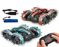 New 24G 4Wd radio Amphibious Stunt RC Car Doublesided Drift Tumbling Gesture Controlled Electric Toys for Boy3721734