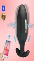 APP Control Electric Shock Pulse Anal Dildo Vibrator Male Prostate Massager Butt Plug Anus Dilator Adult Sex Toys For Men Couple L2040421