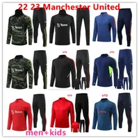 2022 2023 Manchester Sancho Tracksuit Jerseys Soccer Half Pull United Track Suits Jacket F. De Jong Ronaldo Chandal Training Fernandes Rashford Sports Wear