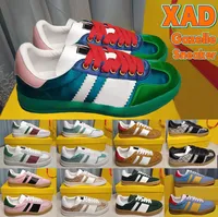 أزياء Xad Gazelle Sneaker Men Women أحذية عارضة أبيض من جلد الغزال الأخضر الأبيض بورجوندي الأزرق الحرير المائي البيج الأبنوس مصمم الأنبئ