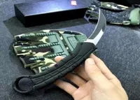 Karambit Auto Tactical Claw Knife 440C 와이어 드로잉 블레이드 Znal Alloy Hands Outdoor EDC 도구 Nylon Sheath6526386