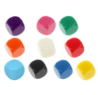 100 Pcslot Filleted Corner Blank Dice Game DIY Puzzle 6 Sided Colorful Funny Game Accessory 16mm1696937