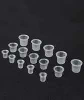 NOUVEAU 1000PCS SML Plastic Plastic Disposable Micoblading Tattoo Cups Pigment Pigment Pigment Clear Container Cap Tattoo ACCES879946