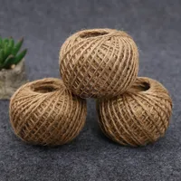 Enveloppez la corde artisanale torsadée de jute naturelle jute du chanvre cordon de lin bricolage 100 m