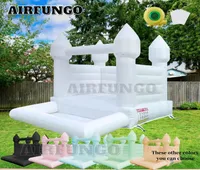 Inflatable Bouncers Playhouse Whole Air Bounce Jumping Inflatable Wedding Castle White Bounce House With Ball Pit For Kids Moo7779904