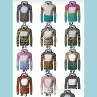 Party Favor Ups Wholesale SubliMation Bleached Hoodies Party Supplies Heat Transfer Blank Bleach Shirt Fly Polyester US Size For Me DH4FY