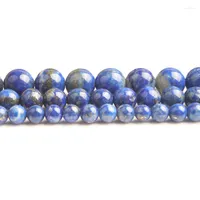 Beads 4 6 8 10 12mm Natural Tourmaline Lapis Lazuli Stone Loose Fit For DIY Jewelry Bracelet Necklace Earring Amulet Accessories