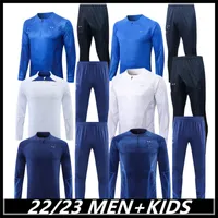 Tracksuit 22 23 French fra nce training suit World soccer cup jersey BENZEMA MBAPPE equipe de Full Sets kids kit Men Francais Half pull Long sleeve chandal 2022 2023