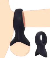 Massager Sexy Toys Penis Vibrator Reusable Ring Scrotum Bondage Cock Sex for Men Chastity Cage Testicle Lock Adult Product Shop2954346